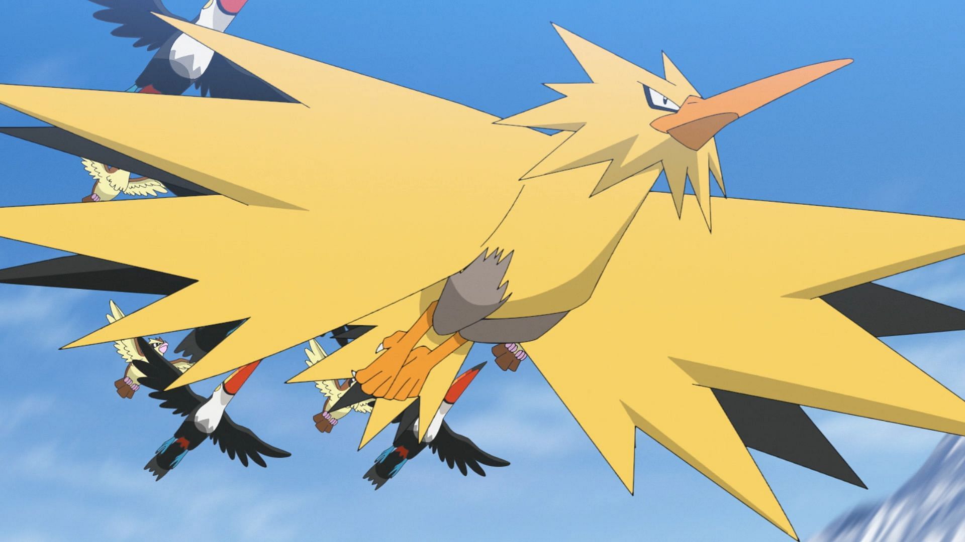 Zapdos in the anime (Image via TPC)